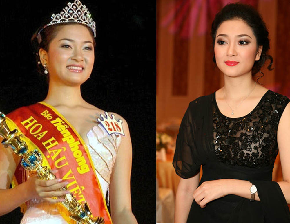 Hoa Hậu Việt Nam năm 2004: Nguyễn Thị Huyền. Nguyễn Thị Huyền góp mặt trong Top 15 trong cuộc thi Hoa Hậu Thế Giới. Hiện tại cô làm mẹ đơn thân hạnh phúc bên cạnh con gái.  Cô vẫn tích cực tham gia các hoạt động nghệ thuật, nhiều người tinh ý đã nhân ra khuôn mặt cô có phần thanh thoát hơn sau khi đăng quang.