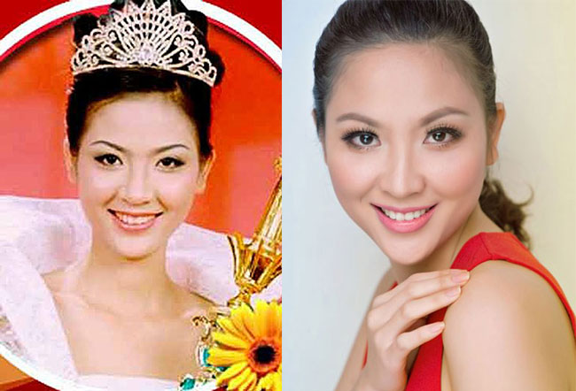  Hoa Hậu Việt Nam năm 2000: Hoa Hậu Phan Thu Ngân. Ở tuổi 35, Phan Thu Ngân vẫn giữ được nhan sắc mặn mà, từng được nhiều người ngưỡng mộ. Thời điểm đăng quang, người đẹp gốc Đồng Nai được đánh giá là hoa hậu có gương mặt hoàn hảo và vóc dáng cân đối nhất.