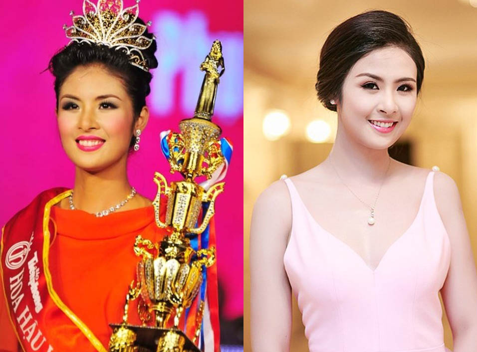  Hoa Hậu Việt Nam năm 2010: Đăng Thị Ngọc Hân. Đặng Thị Ngọc Hân khi đăng quang không được đánh giá cao về nhan sắc khi đăng quang với làn da nâu, mắt nhỏ và hàm răng không đều. Tuy nhiên, sau khi đăng quang cô dần trở nên đẹp hơn khi lựa chọn cách trang điểm phù hợp.