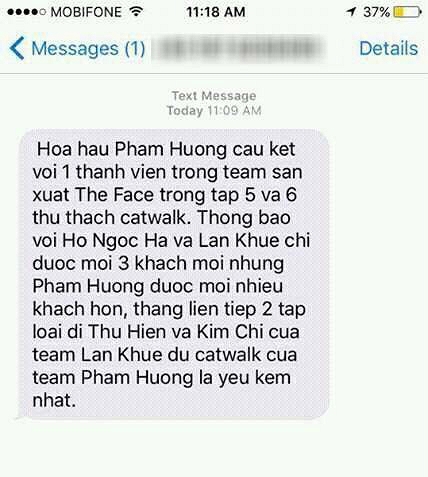 Trước sđó, xuất hiện tin nhắn cho rằng lộ kết quả ở tập 6.