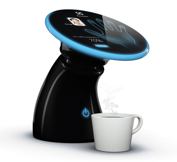 Máy pha cafe nhận diện vân tay để pha cafe theo đúng khẩu vị từng người.