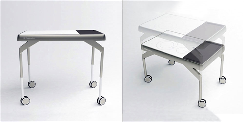 “Coox” là một chiếc bếp cực kỳ tiện dụng, là đứa con tinh thần của Antoine Lebrun. Bạn có thể nấu ăn ngay trong phòng khách, vừa nấu vừa xem truyền hình. Bạn cũng có thể vừa làm việc với máy tính xách tay vừa đun mì tôm để lót dạ,…