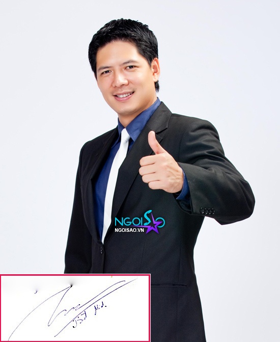 Bình Minh sở hữu chữ ký một nét sang trọng.