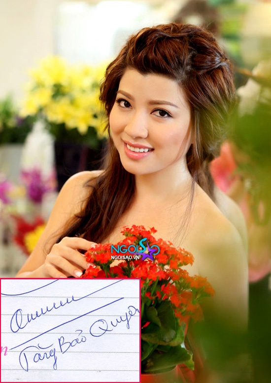 Tăng Bảo Quyên có chữ ký với những nét đơn giản.
