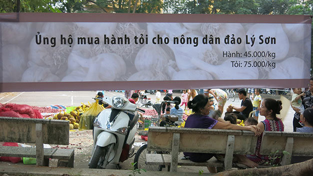 tỏi L&yacute; Sơn bị ế