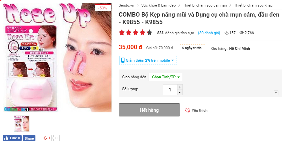  Dễ d&agrave;ng đặt mua sản phẩm kẹp n&acirc;ng mũi từ c&aacute;c trang b&aacute;n h&agrave;ng online