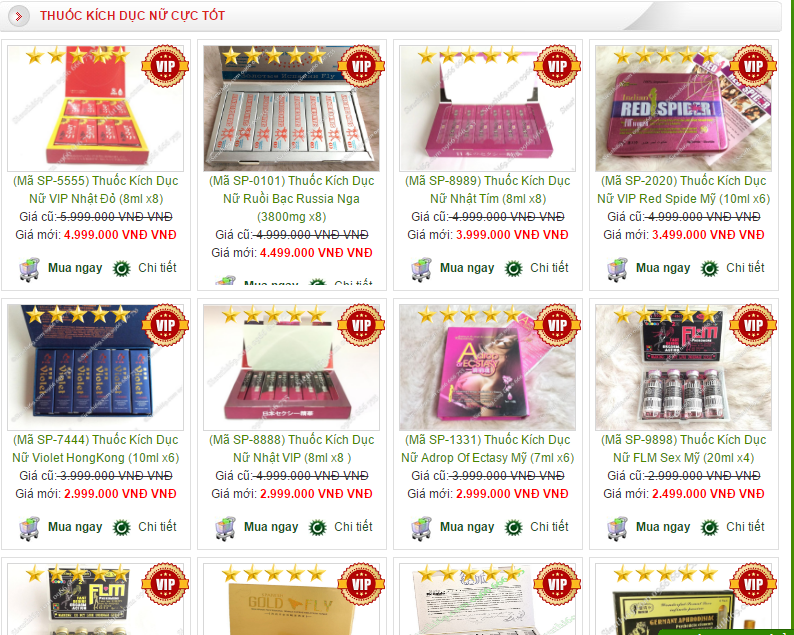 Một trang mạng c&ocirc;ng khai rao b&aacute;n thuốc k&iacute;ch dục
