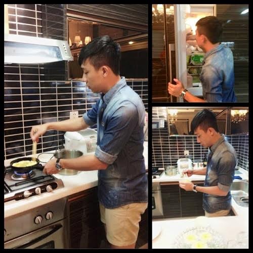 3. Rời khỏi công việc, Trấn Thành đảm đang trổ tài nấu nướng cho bạn gái của mình
