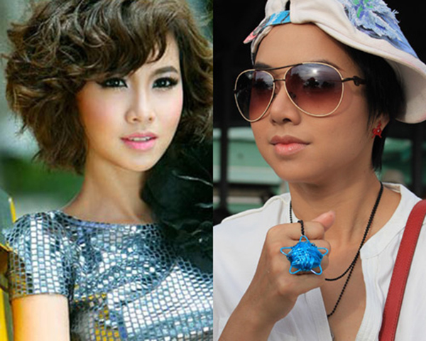 Nụ cười cho thấy cằm Đinh Ngọc Diệp bị lẹm. Gương mặt cô phúng phính khác thường so với trước đó. Nụ cười cho thấy cằm Đinh Ngọc Diệp bị lẹm. Gương mặt cô phúng phính khác thường so với trước đó.