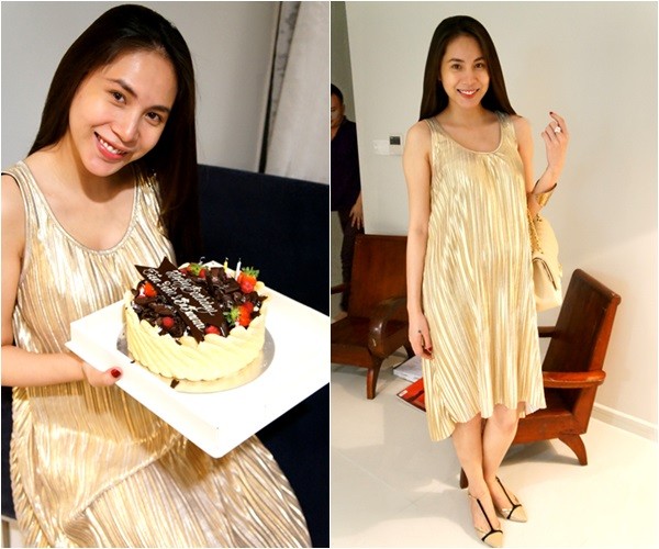 Ca sĩ Thủy Tiên ít xuất hiện trước công chúng trong thời gian mang thai bé Bánh Gạo. Một số hình ảnh hiếm hoi của Thủy Tiên trong thời gian mang thai mà cô tung lên Facebook năm ngoái được các fan đón nhận nồng nhiệt.