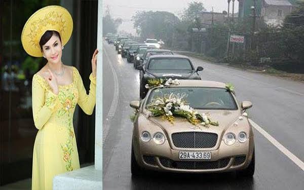 Cùng với độ ‘chịu chơi’ của vùng đất miền Trung nghèo khó này của bà còn thể hiện trong đám cưới có sự tham dự của nhiều siêu xe, chi gần 50 tỷ đồng cho một đám cưới. 