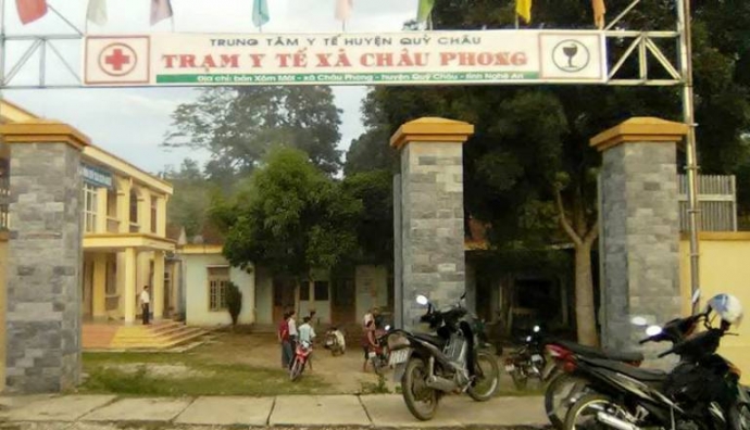 Trạm y tế xã Châu Phong, nơi nạn nhân được đưa đến cấp cứu nhưng không qua khỏi