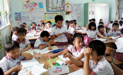 Một lớp học ở Trường tiểu học Tr&agrave; An, Cần Thơ