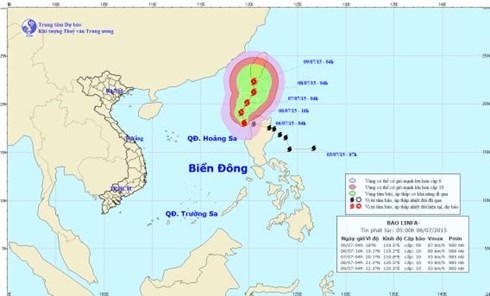 Tin tức mới cập nhật h&ocirc;m nay cho biết b&atilde;o LIFA giật cấp 10-11, di chuyển theo hướng Bắc