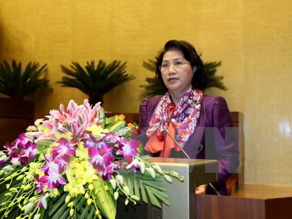 Ph&oacute; Chủ tịch Quốc hội Nguyễn Thị Kim Ng&acirc;n ph&aacute;t biểu tại hội nghị