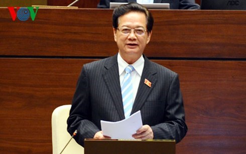 Thủ tướng Nguyễn Tấn Dũng trả lời chất vấn trước Quốc hội tại kỳ họp thứ 8 Thủ tướng Nguyễn Tấn Dũng trả lời chất vấn trước Quốc hội tại kỳ họp thứ 8
