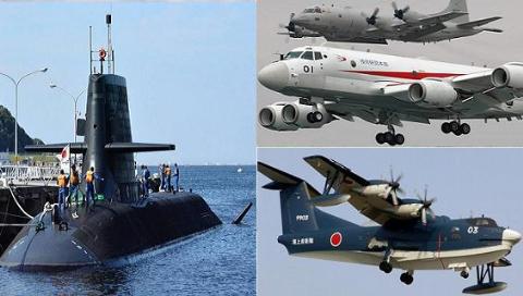 T&agrave;u ngầm AIP lớp Soryu, m&aacute;y bay tuần tiễu chống ngầm P-1 v&agrave; thủy phi cơ US-2