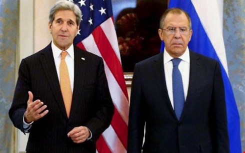 Ngoại trưởng Mỹ John Kerry (trái) và người đồng cấp Nga Sergei Lavrov ở Vienna, Áo ngày 14/11 Ngoại trưởng Mỹ John Kerry (trái) và người đồng cấp Nga Sergei Lavrov ở Vienna, Áo ngày 14/11