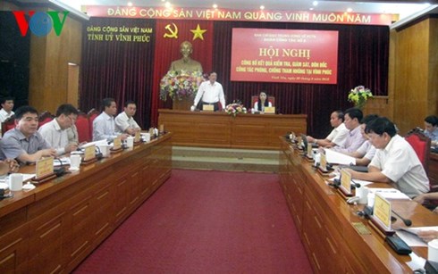 Tin tức mới cập nhật h&ocirc;m nay đề cập đến c&ocirc;ng bố kết quả kiểm tra ph&ograve;ng chống tham nhũng tại Vĩnh Ph&uacute;c