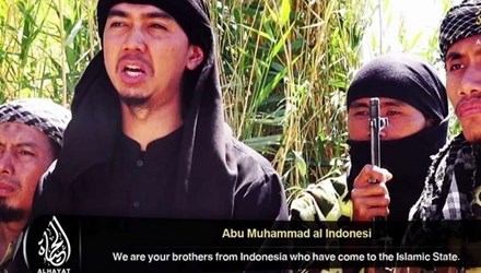C&aacute;c phần tử người Indonesia xuất hiện trong clip của IS trước đ&acirc;y