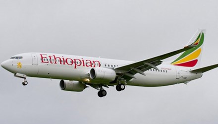 Một chiếc m&aacute;y bay của h&atilde;ng Ethiopian
