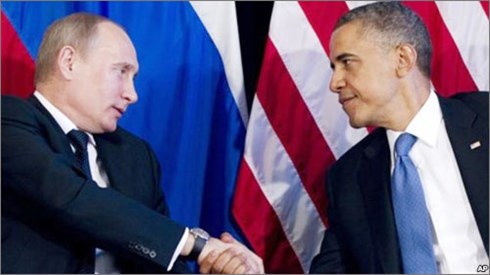 Tổng thống Mỹ Barack Obama (phải) và Tổng thống Nga Vladimir Putin Tổng thống Mỹ Barack Obama (phải) và Tổng thống Nga Vladimir Putin