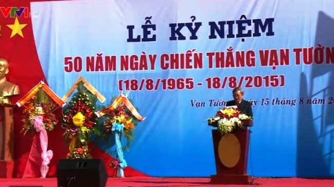 UBND tỉnh Quảng Ng&atilde;i v&agrave; Bộ Tư lệnh Qu&acirc;n khu 5 tổ chức lễ kỷ niệm 50 năm chiến thắng Vạn Tường 