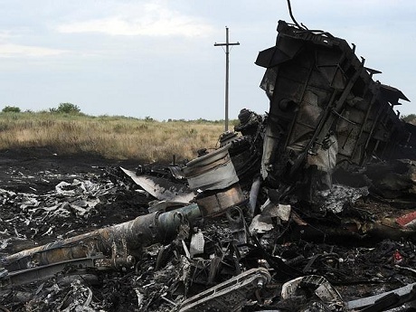 Hiện trường vụ m&aacute;y bay MH17