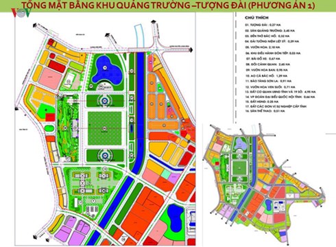 Phối cảnh quảng trường, tượng đ&agrave;i B&aacute;c Hồ ở TP Sơn La