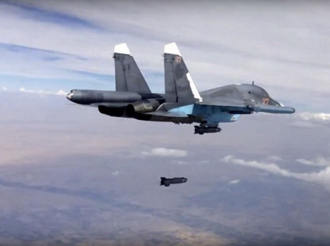 M&aacute;y bay Nga kh&ocirc;ng k&iacute;ch Syria