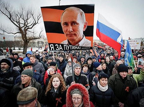 Đại đa số d&acirc;n Nga vẫn tin tưởng v&agrave;o Tổng thống Nga V. Putin