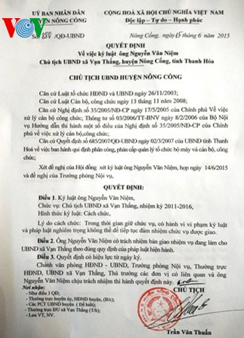 Nhiều c&aacute;n bộ x&atilde; ở Thanh H&oacute;a bị xử l&yacute; v&igrave; vi phạm ph&aacute;p luật l&agrave; một trong những tin tức ph&aacute;p luật mới nhất h&ocirc;m nay