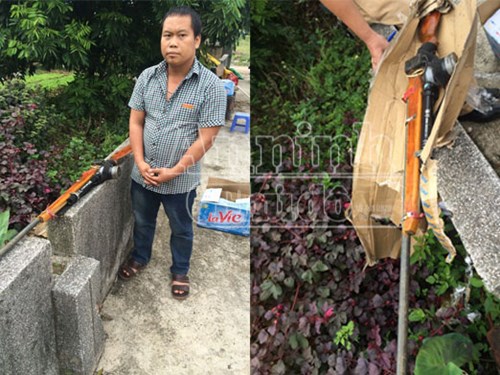 Đinh Xu&acirc;n Hậu v&agrave; khẩu s&uacute;ng tự chế