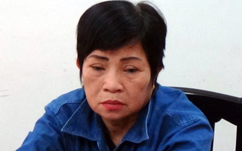 Đối tượng Hương tại cơ quan c&ocirc;ng an