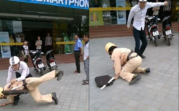Trong những tin tức pháp luật mới nhất hôm nay có vụ đối tượng lao xe vào tổ công tác, cướp gậy đánh CSGT bị thương Trong những tin tức pháp luật mới nhất hôm nay có vụ đối tượng lao xe vào tổ công tác, cướp gậy đánh CSGT bị thương