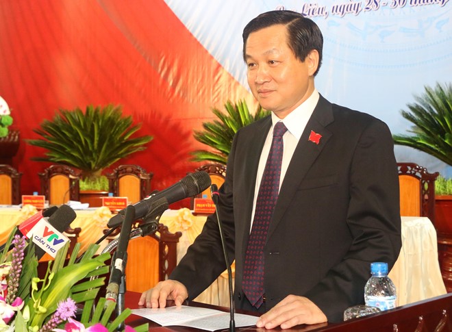 &Ocirc;ng L&ecirc; Minh Kh&aacute;i, t&aacute;i đắc cử B&iacute; thư Tỉnh ủy Bạc Li&ecirc;u
