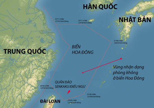 Trung Quốc rất c&oacute; thể đ&atilde; đơn phương đặt v&ugrave;ng nhận dạng ph&ograve;ng kh&ocirc;ng ở Biển Đ&ocirc;ng như từng l&agrave;m ở biển Hoa Đ&ocirc;ng