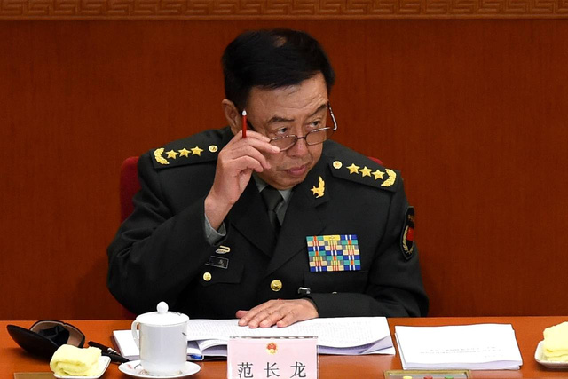 Ph&oacute; chủ tịch qu&acirc;n ủy Trung Quốc Phạm Trường Long thị s&aacute;t tr&aacute;i ph&eacute;p Trường Sa giữa l&uacute;c t&igrave;nh h&igrave;nh Biển Đ&ocirc;ng đang căng thẳng