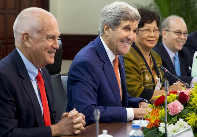 Chuyến c&ocirc;ng du ch&acirc;u &Aacute; của Ngoại trưởng Mỹ John Kerry được cho l&agrave; nhằm tạo &aacute;p lực l&ecirc;n Trung Quốc về t&igrave;nh h&igrave;nh Biển Đ&ocirc;ng