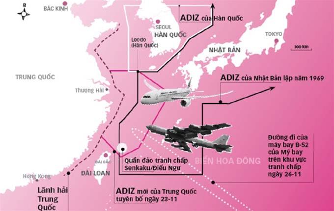 Trung Quốc rất c&oacute; thể sẽ thiết lập v&ugrave;ng nhận dạng ph&ograve;ng kh&ocirc;ng tr&aacute;i ph&eacute;p tr&ecirc;n Biển Đ&ocirc;ng như với biển Hoa Đ&ocirc;ng