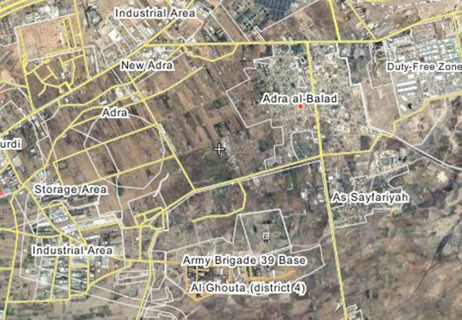 Bản đồ khu vực qu&acirc;n đội Syria tấn c&ocirc;ng lực lượng Hồi gi&aacute;o cực đoan