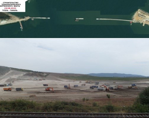 H&igrave;nh ảnh về việc Nga x&acirc;y dựng cầu v&agrave; khởi c&ocirc;ng x&acirc;y dựng nh&agrave; m&aacute;y điện ỏ Crimea