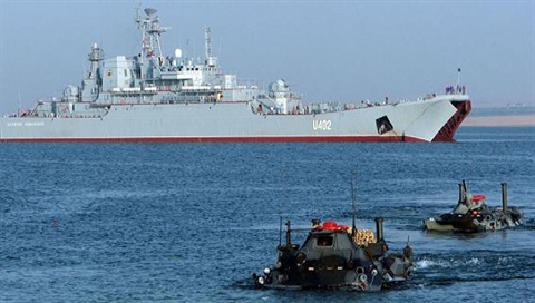 T&agrave;u chiến Ukraine tham dự tập trận đổ bộ của NATO tr&ecirc;n biển Đen