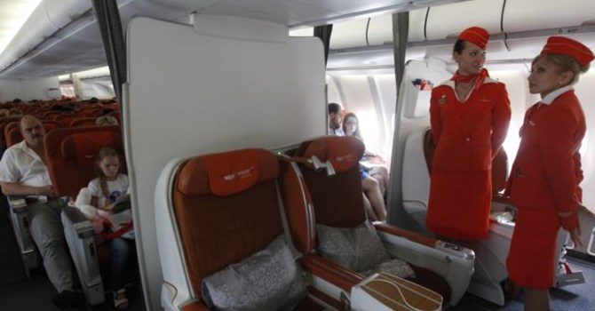 H&agrave;nh kh&aacute;ch ngồi tr&ecirc;n một chuyến bay của h&atilde;ng h&agrave;ng kh&ocirc;ng Aeroflot