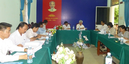 Sở Khoa học v&agrave; C&ocirc;ng nghệ B&igrave;nh Dương phối hợp tổ chức đo&agrave;n kiểm tra đ&aacute;nh gi&aacute; dự &aacute;n tại x&atilde; Thanh Hội, huyện T&acirc;n Uy&ecirc;n  