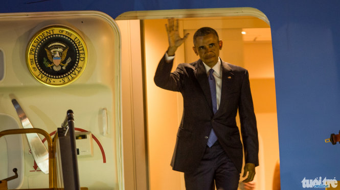 Tổng thống Obama đã tớii Việt Nam tối 22/5