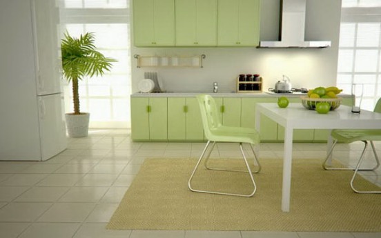 Trang tr&igrave; bếp với nội thất mang sắc m&agrave;u thi&ecirc;n nhi&ecirc;n