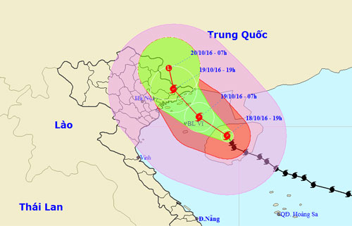 B&atilde;o số 7 đổi hướng tiến v&agrave;o đất liền Quảng Ninh- Lạng Sơn