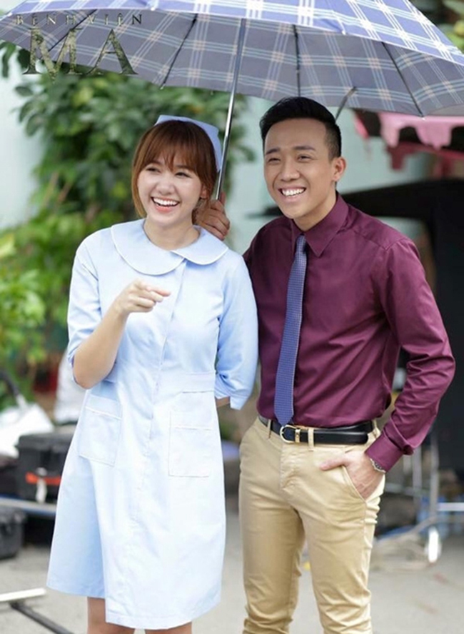 khoanh khac ngot ngao cua hari won va tran thanh