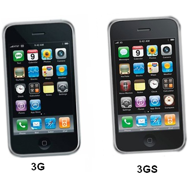 iphone 3g v&agrave; iphone 3gs